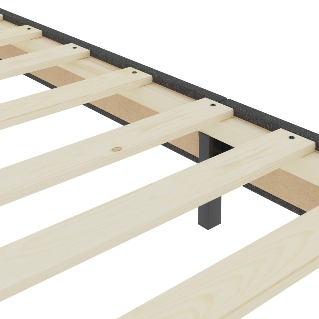 vidaXL Boxspringbett Dunkelgrau Stoff