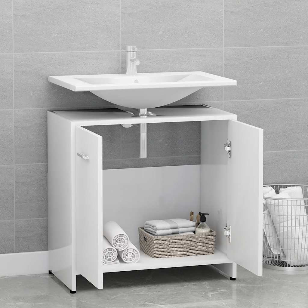 vidaXL Badezimmerschrank Weiß 60x33x61 cm Holzwerkstoff