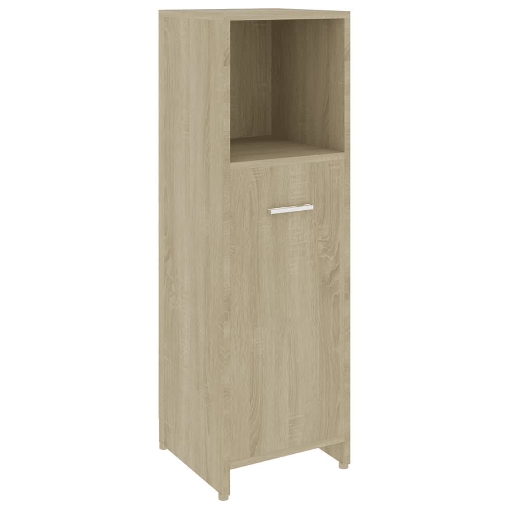 vidaXL Badezimmerschrank Sonoma-Eiche 30x30x95 cm Holzwerkstoff
