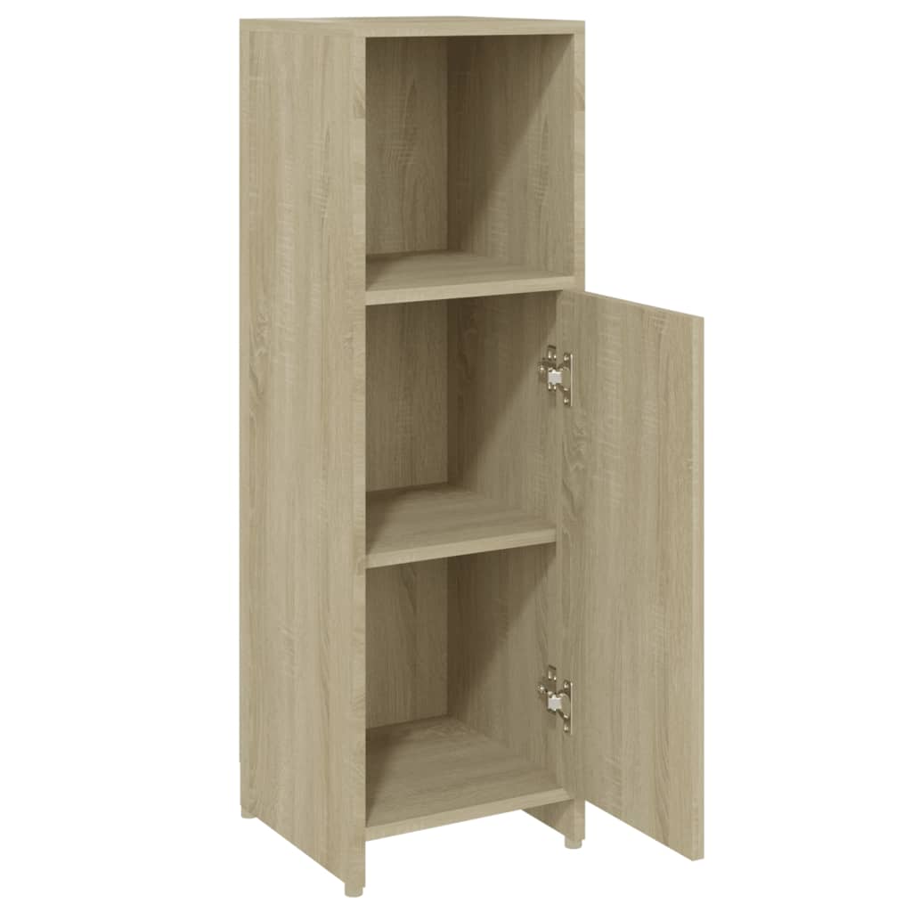 vidaXL Badezimmerschrank Sonoma-Eiche 30x30x95 cm Holzwerkstoff