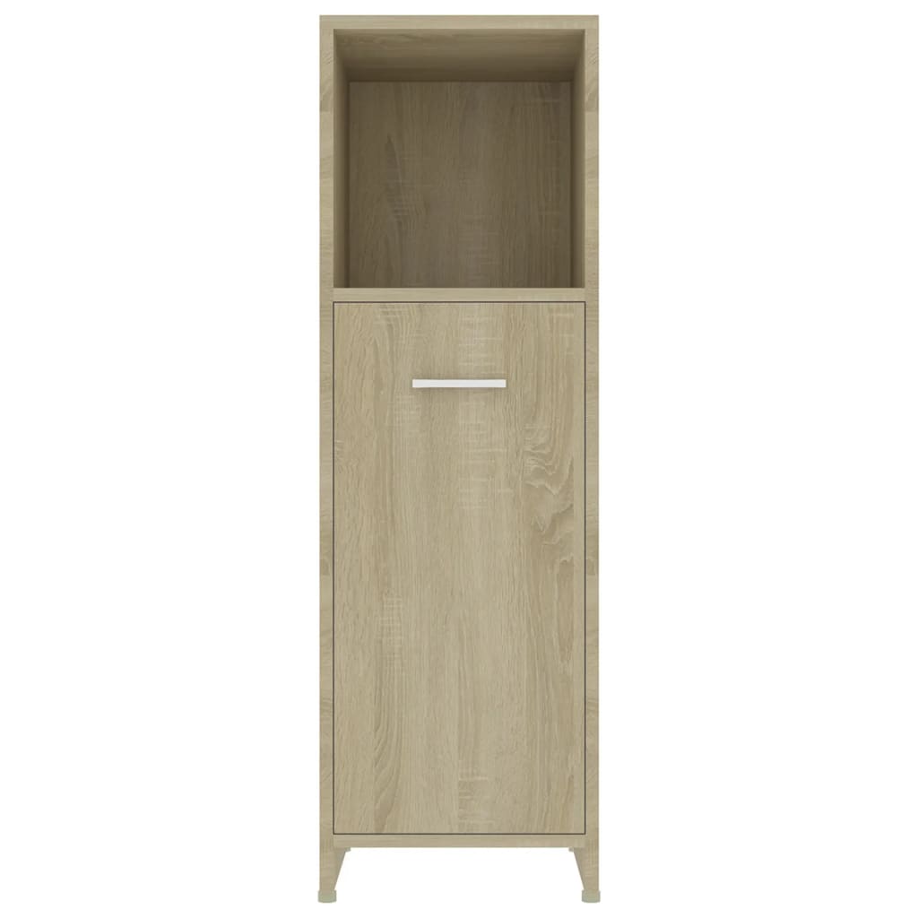 vidaXL Badezimmerschrank Sonoma-Eiche 30x30x95 cm Holzwerkstoff