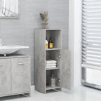 vidaXL Badezimmerschrank Betongrau 30x30x95 cm Holzwerkstoff
