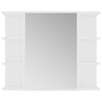 vidaXL Bad-Spiegelschrank Weiß 80x20,5x64 cm Holzwerkstoff