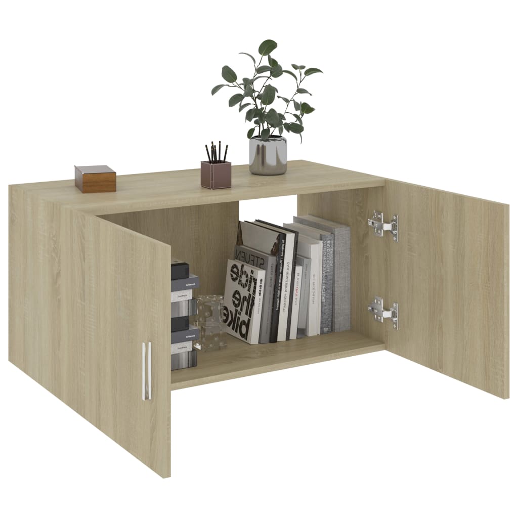 vidaXL Wandschrank Sonoma-Eiche 80x39x40 cm Holzwerkstoff