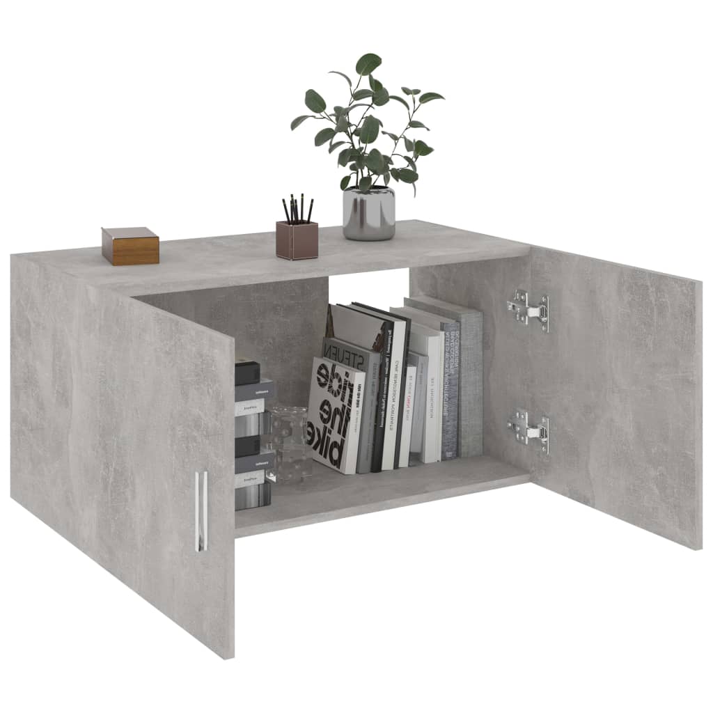 vidaXL Wandschrank Betongrau 80 x 39 x 40 cm Holzwerkstoff