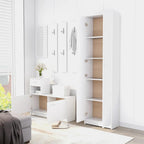 vidaXL Garderobenschrank Weiß 55x25x189 cm Holzwerkstoff