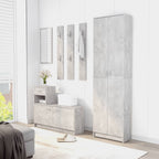 vidaXL Garderobenschrank Betongrau 55x25x189 cm Holzwerkstoff
