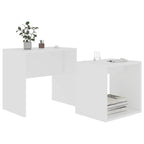 vidaXL Couchtisch-Set Weiß 48x30x45 cm Holzwerkstoff