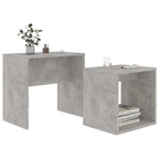 vidaXL Couchtisch-Set Betongrau 48x30x45 cm Holzwerkstoff