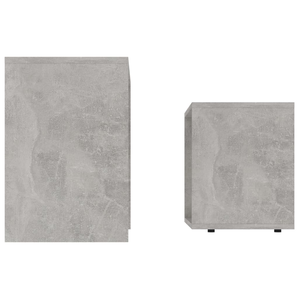 vidaXL Couchtisch-Set Betongrau 48x30x45 cm Holzwerkstoff
