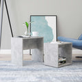 vidaXL Couchtisch-Set Betongrau 48x30x45 cm Holzwerkstoff