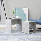 vidaXL Couchtisch-Set Betongrau 48x30x45 cm Holzwerkstoff