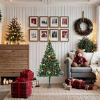 vidaXL Künstlicher Weihnachtsbaum mit Beleuchtung & Kugeln Grün 150 cm
