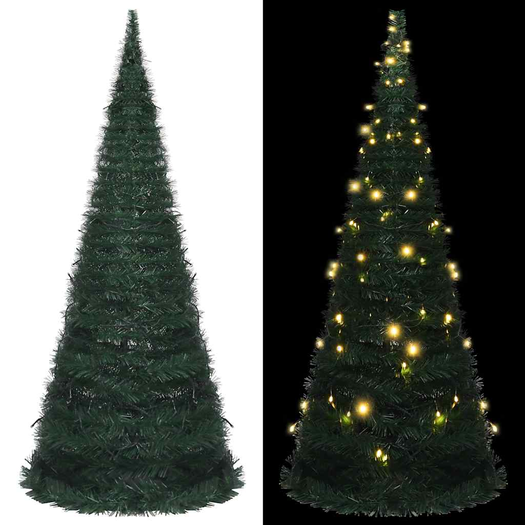 vidaXL Künstlicher Pop-Up-Weihnachtsbaum mit Beleuchtung Grün 150 cm