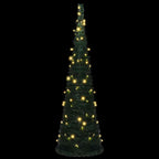 vidaXL Künstlicher Pop-Up-Weihnachtsbaum mit Beleuchtung Grün 150 cm