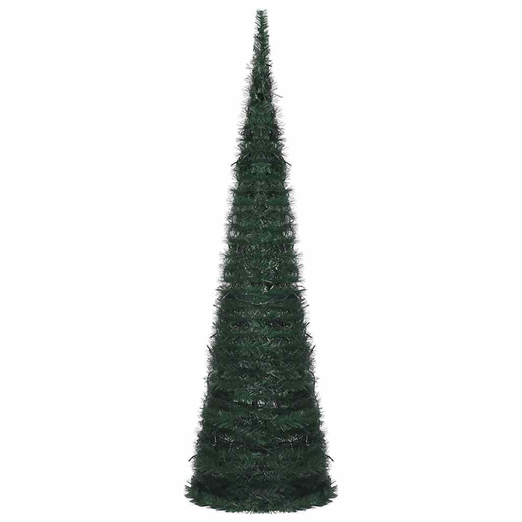 vidaXL Künstlicher Pop-Up-Weihnachtsbaum mit Beleuchtung Grün 150 cm
