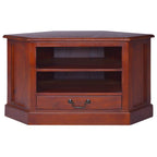 vidaXL TV-Eckschrank Klassisches Braun Massivholz Mahagoni