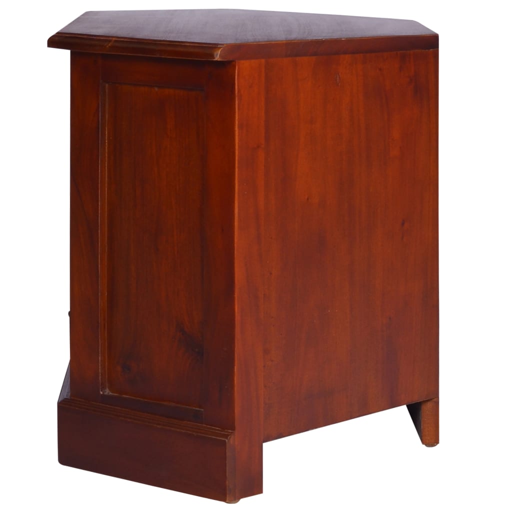 vidaXL TV-Eckschrank Klassisches Braun Massivholz Mahagoni