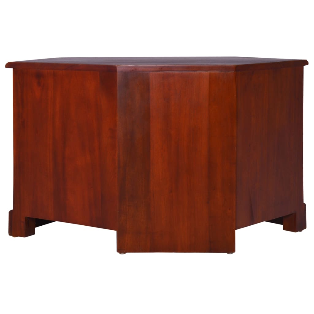 vidaXL TV-Eckschrank Klassisches Braun Massivholz Mahagoni