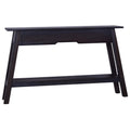 vidaXL Konsolentisch Schwarz 120x30x75 cm Massivholz Mahagoni