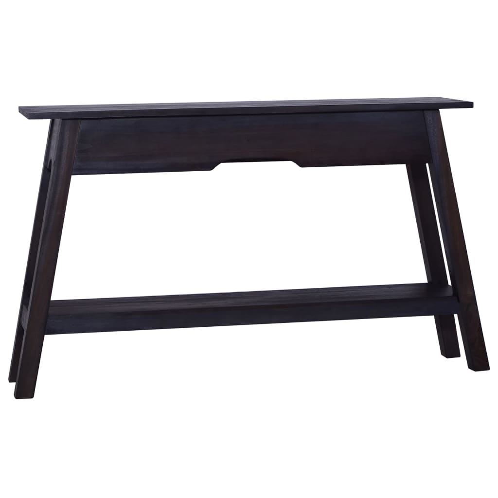 vidaXL Konsolentisch Schwarz 120x30x75 cm Massivholz Mahagoni
