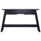 vidaXL Konsolentisch Schwarz 120x30x75 cm Massivholz Mahagoni