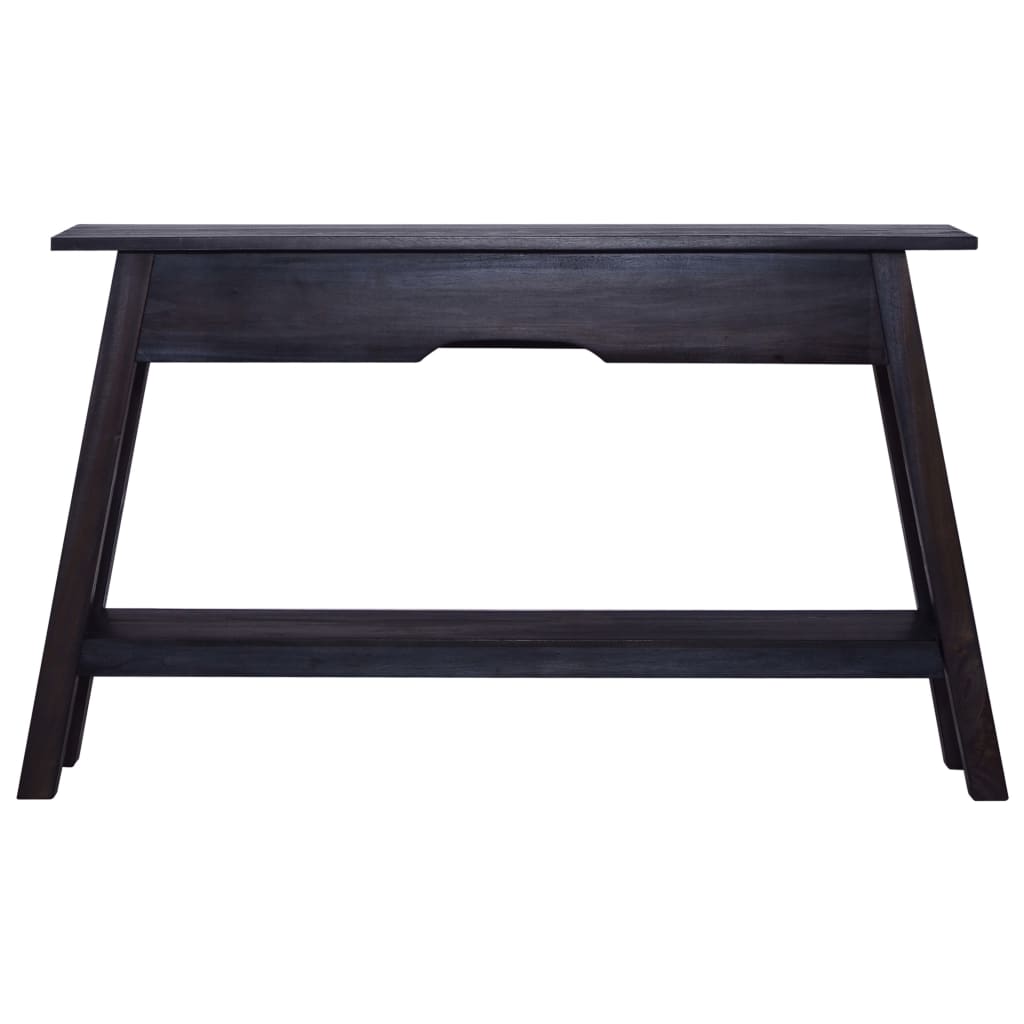 vidaXL Konsolentisch Schwarz 120x30x75 cm Massivholz Mahagoni
