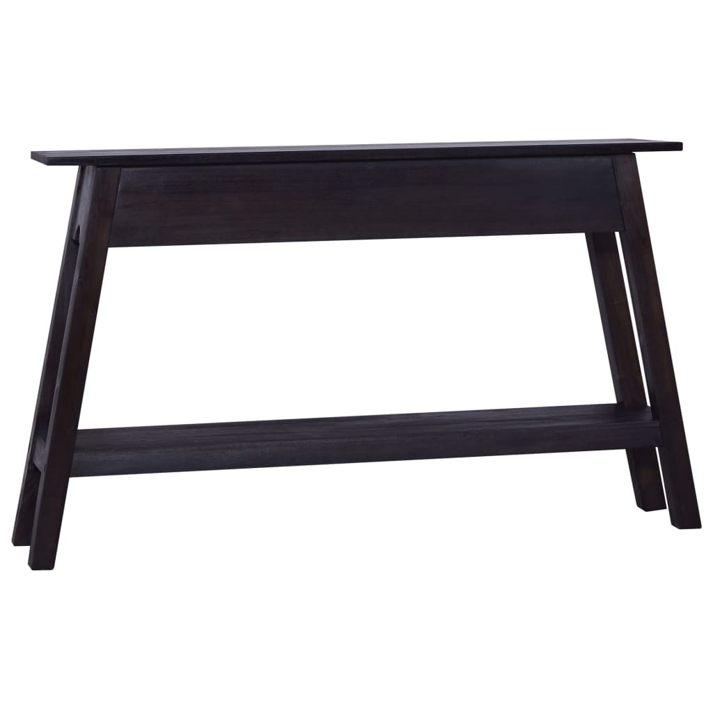 vidaXL Konsolentisch Schwarz 120x30x75 cm Massivholz Mahagoni