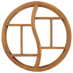 vidaXL Wandregal Yin und Yang 60x15x60 cm Teak Massivholz