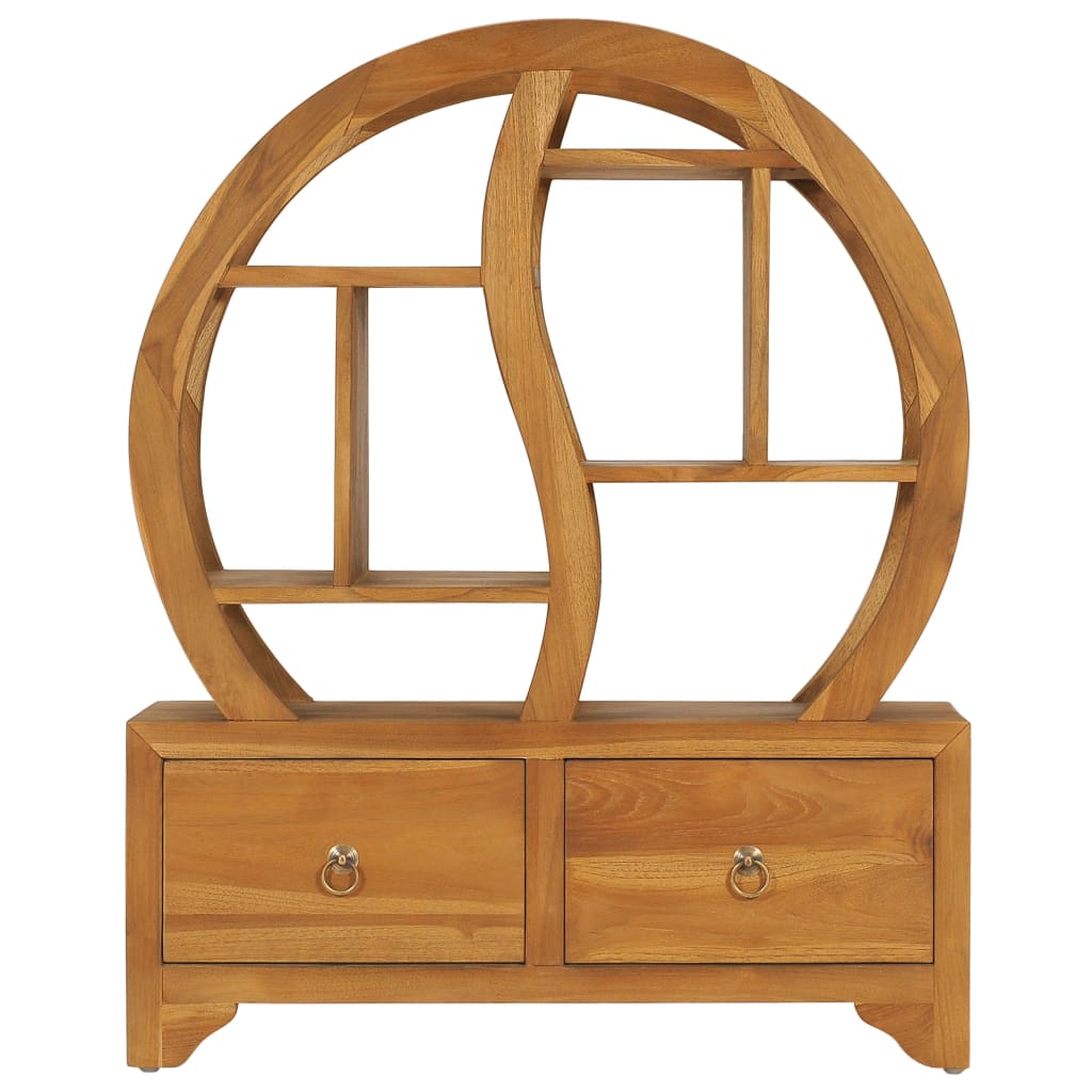 vidaXL Schrank mit Yin-Yang-Regal 68x26x83 cm Teak Massivholz