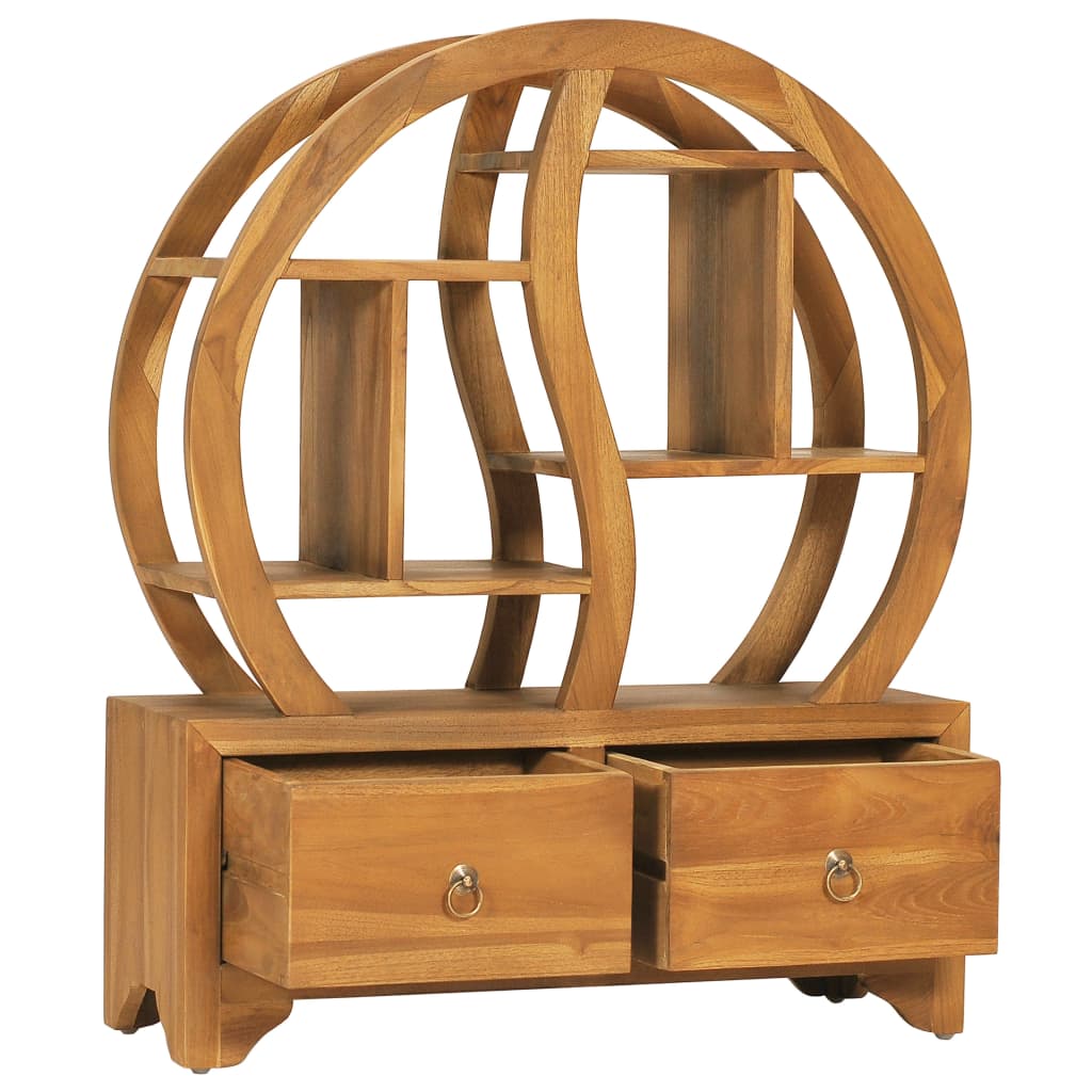 vidaXL Schrank mit Yin-Yang-Regal 68x26x83 cm Teak Massivholz