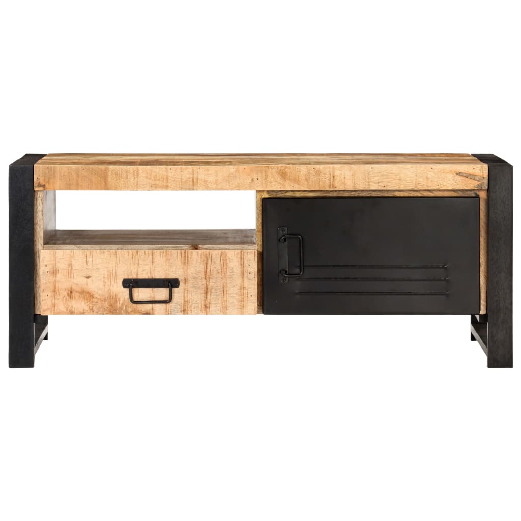 vidaXL Couchtisch 100x50x40 cm Raues Mangoholz