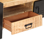 vidaXL Couchtisch 100x50x40 cm Raues Mangoholz