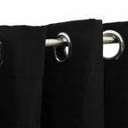 vidaXL Verdunkelungsvorhänge Ösen Leinenoptik 2 Stk. Schwarz 140x175cm