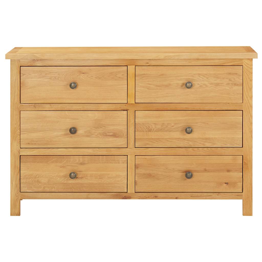 vidaXL Kommode 105x33,5x73 cm Massivholz Eiche