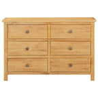 vidaXL Kommode 105x33,5x73 cm Massivholz Eiche