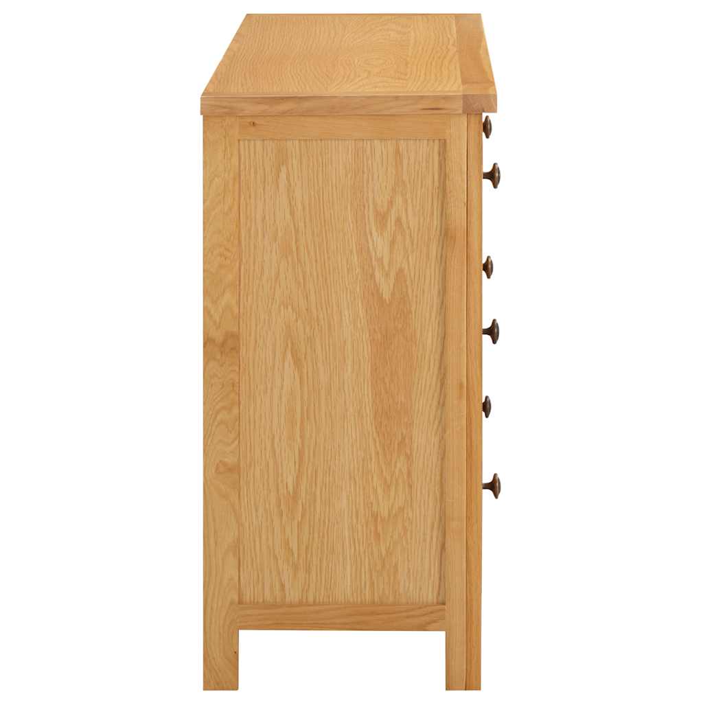 vidaXL Kommode 105x33,5x73 cm Massivholz Eiche