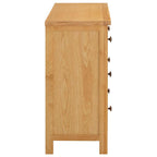 vidaXL Kommode 105x33,5x73 cm Massivholz Eiche