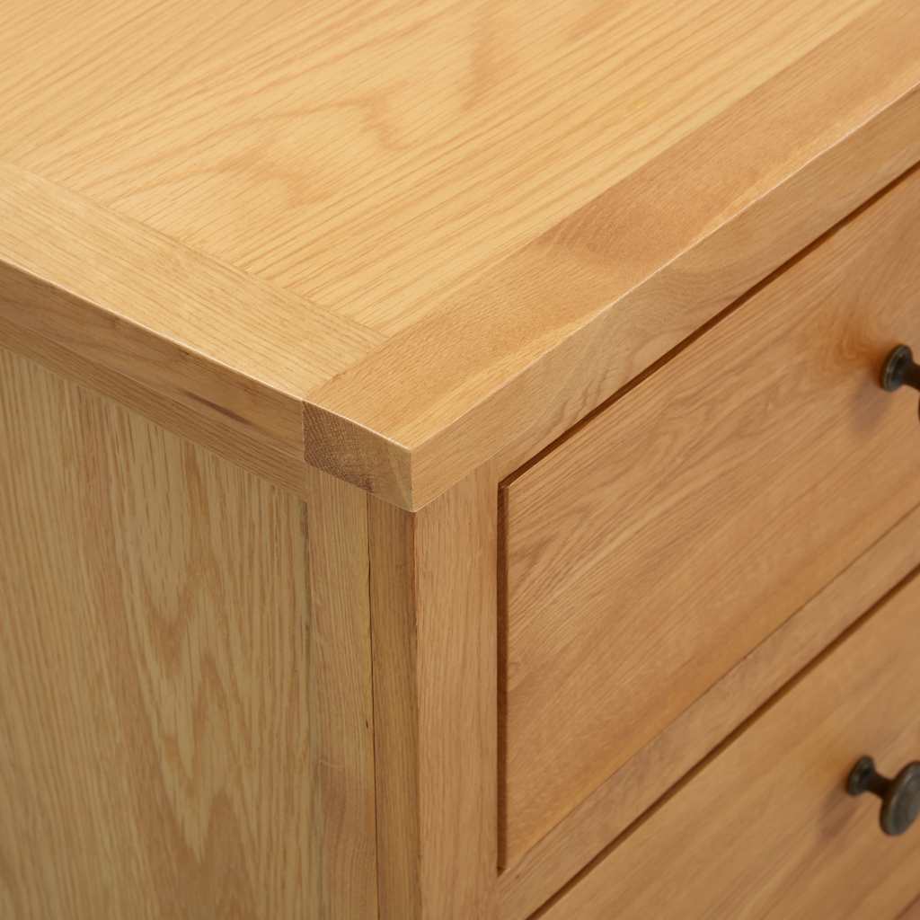 vidaXL Kommode 105x33,5x73 cm Massivholz Eiche
