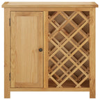 vidaXL Weinschrank für 11 Flaschen 80 x 32 x 80 cm  Eiche Massivholz