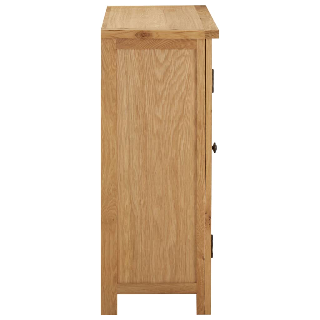 vidaXL Weinschrank für 11 Flaschen 80 x 32 x 80 cm  Eiche Massivholz