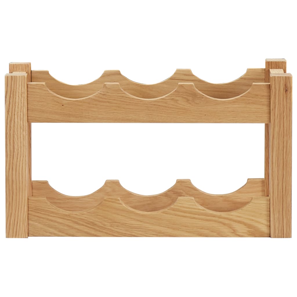 vidaXL Weinregal für 6 Flaschen 37 x 21 x 21 cm Eiche Massivholz