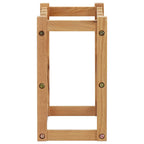 vidaXL Weinregal für 12 Flaschen 47 x 21 x 36 cm Eiche Massivholz