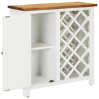 vidaXL Weinschrank 80x32x80 cm Eiche Massivholz