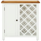 vidaXL Weinschrank 80x32x80 cm Eiche Massivholz
