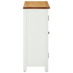 vidaXL Weinschrank 80x32x80 cm Eiche Massivholz