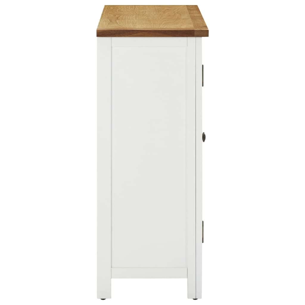 vidaXL Weinschrank 80x32x80 cm Eiche Massivholz