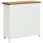 vidaXL Weinschrank 80x32x80 cm Eiche Massivholz