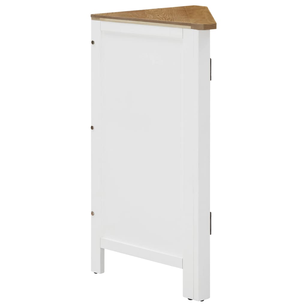 vidaXL Eckschrank 59x45x80 cm Massivholz Eiche