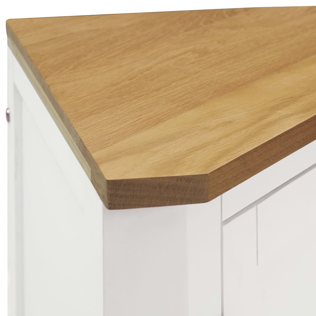 vidaXL Eckschrank 59x45x80 cm Massivholz Eiche